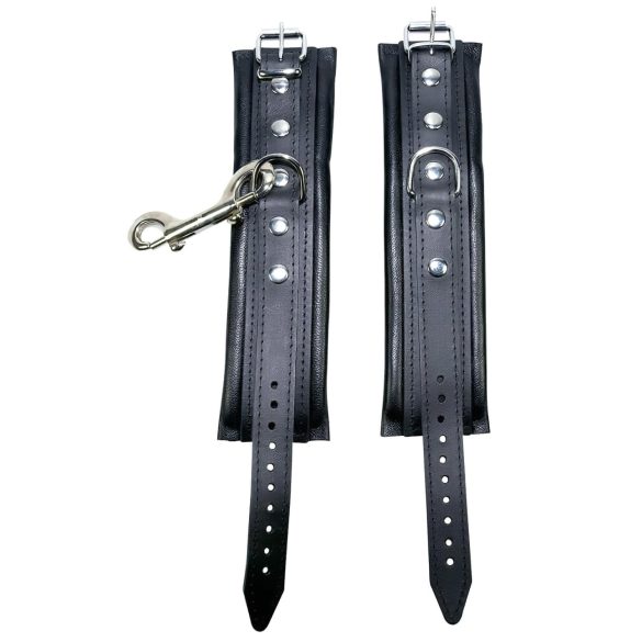 ZADO - nahast käeraud karabiiniga - must