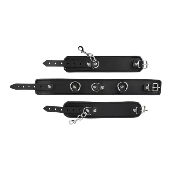 ZADO - nahast kaelarihm käerauaga - must