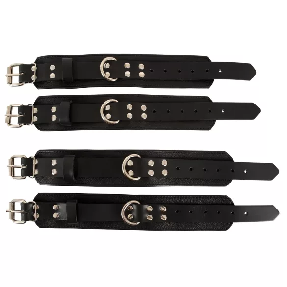 ZADO - voodi kinnituste komplekt - nahk - must