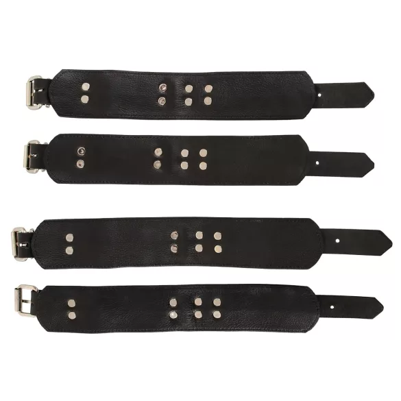 ZADO - voodi kinnituste komplekt - nahk - must