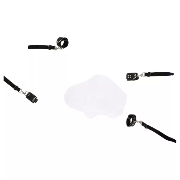 ZADO - voodi kinnituste komplekt - nahk - must