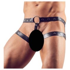   Svenjoyment - meeste keha harness peeniserõngaga - must - M/L