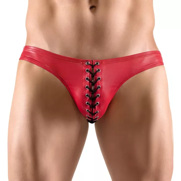 Svenjoyment - meeste stringid paeltega - must/punane - M