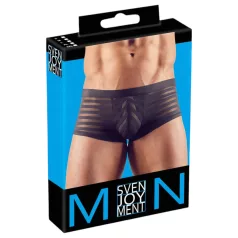 Svenjoyment - Läbipaistev triibuline bokser (must) - M