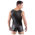 Svenjoyment - varrukesteta lühike meeste overall (must) - 2XL