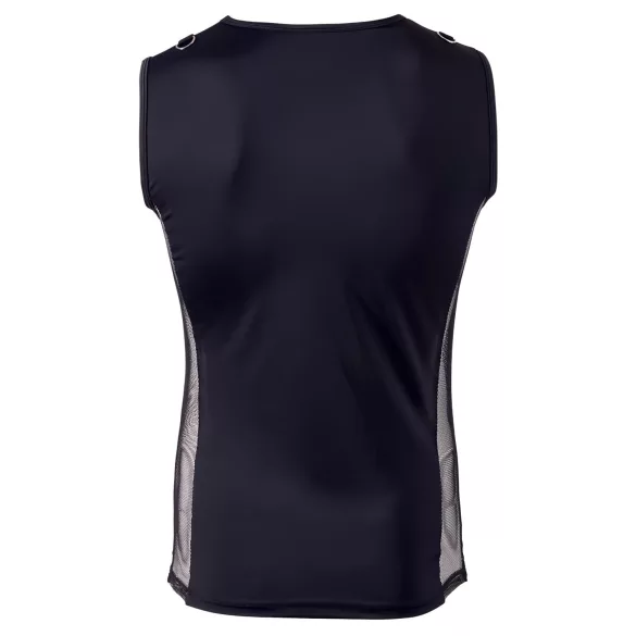 Svenjoyment - meeste pitsiline pluus nöörimisega - must