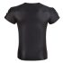 NEK - matt efektiga lühikeste varrukatega meeste särk (must) - 2XL