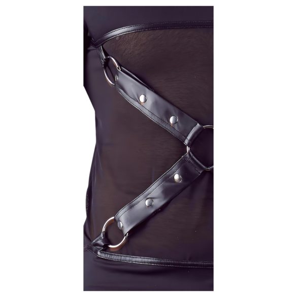 NEK - rihmadega pikkade varrukatega meeste särk (must) - M