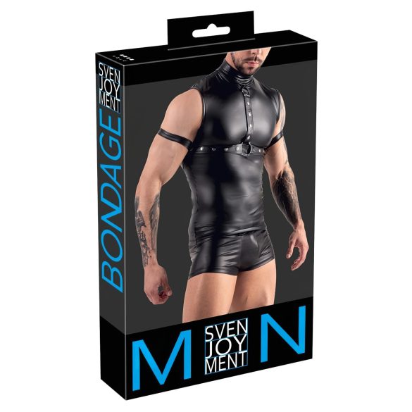 Svenjoyment - mustrimees varrukateta topp (must) - XL