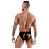 Svenjoyment - meeste kelneri stringid komplekt - must-valge - XL