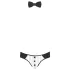 Svenjoyment - meeste kelneri stringid komplekt - must-valge - XL