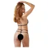 Cottelli - avatud pitsist pesukomplekt - must - M