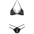 Cottelli - avatud pitsist pesukomplekt - must - M