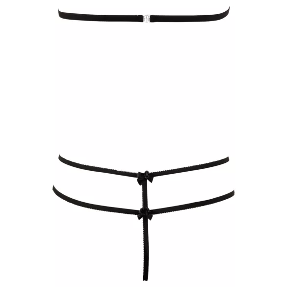 Cottelli - avatud pitsist pesukomplekt - must - M