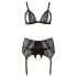 Cottelli Plus Size - naistepesu komplekt pitsiga - must