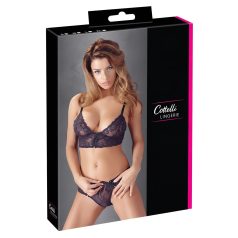   Cottelli - Lillad pitsist rinnahoidja komplekt koos lilledega