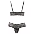Cottelli Plus Size - pitsist rinnahoidja komplekt - must