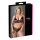 Cottelli Plus Size - pitsiline rinnahoidja komplekt (must) - XXL