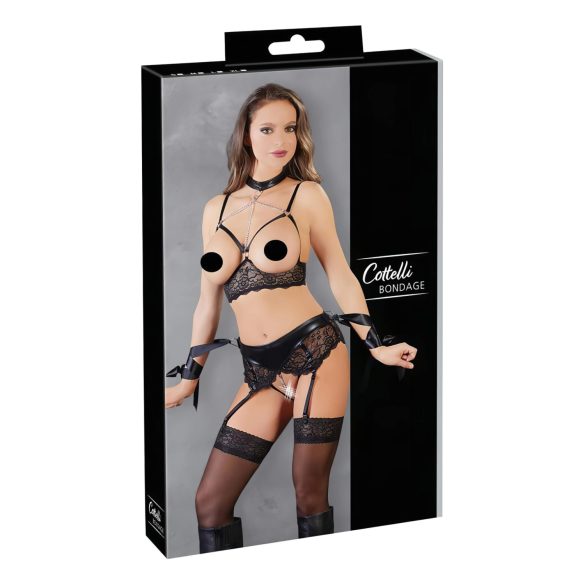 Cottelli Bondage - pitsist aluspesu komplekt (5-osaline)