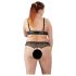 Cottelli Plus Size - pärlirinnahoidja komplekt (must)