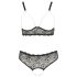 Cottelli Plus Size - pärlirinnahoidja komplekt (must)
