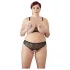 Cottelli Plus Size - rinnahoidja komplekt pärlitega - must - 2XL
