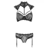 Cottelli - pitsiline rinnahoidja komplekt kaelusega (must) - 85B/L