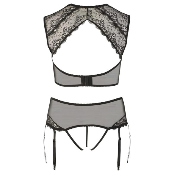 Cottelli Plus Size - pesukomplekt suur suurus - pits, kivikesed - must - XL