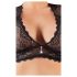 Cottelli Pluss-suurus - kivis pitsinine komplekt (must) - 2XL
