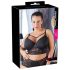 Cottelli Plus Size - õlapaeltega pitsrinnahoidja (must) - 95F