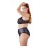 Cottelli Plus Size - ristrihmaga rinnahoidja ja aluspüksid (must)