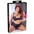 Cottelli Plus Size - ristrihmaga rinnahoidja ja aluspüksid (must) - 85E/L