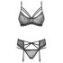 Obsessive 818-SEG-1 - rhinestone pesukomplekt (must)