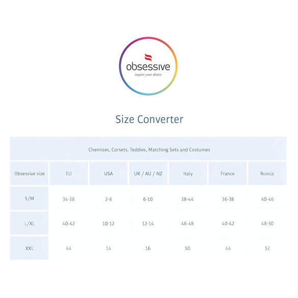 Obsessive - pesukomplekt rhinestones'ga - must