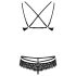Obsessive 860-SET-1 - roosiline pitsiline rinnahoidja komplekt (must)