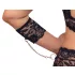 Cottelli Bondage Plus Size - pitsist rinnahoidja komplekt (must) - 3XL