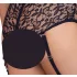 Cottelli Bondage Plus Size - pitsist rinnahoidja komplekt (must) - 3XL