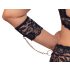 Cottelli Bondage Plus Size - pitsist rinnahoidja komplekt (must) - 4XL