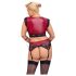 Cottelli Bondage Plus Size - pitsiline rinnahoidja komplekt (punane)