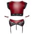 Cottelli Bondage Plus Size - pitsiline rinnahoidja komplekt (punane)
