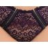 Cottelli Plus Size - läbipaistev mustriline rinnahoidja komplekt (lilla)