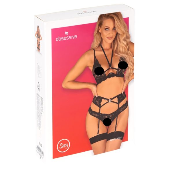Obsessive Alessya - pitsiline pesukomplekt (must) - M/L