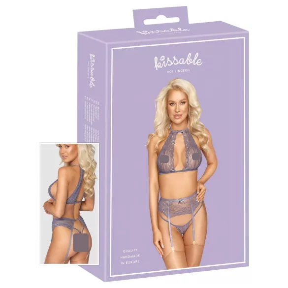 Kissable - pitsiline pesukomplekt (lilla)