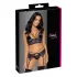 Cottelli - 3-osaline pitsiline pesukomplekt (must-lilla) - L