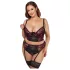 Cottelli Plus Size - reguleeritav rinnahoidja komplekt (punane)