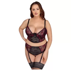   Cottelli Plus Size - reguleeritav rinnahoidja komplekt (punane) - 90C/XL