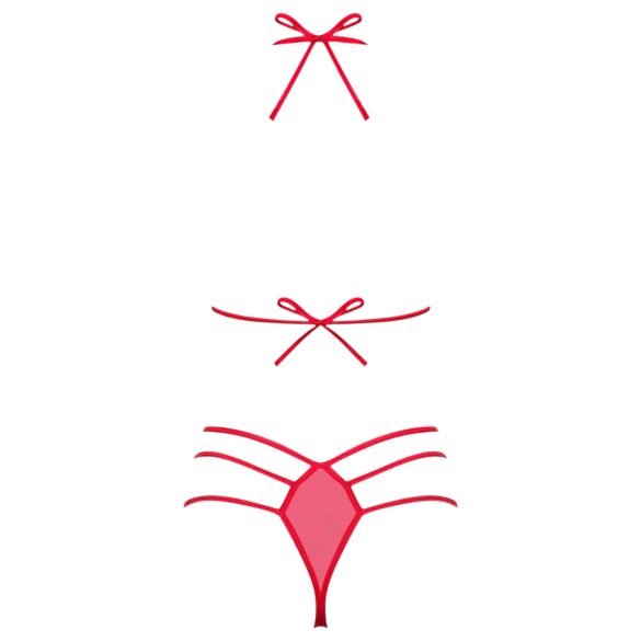 Obsessive Giftella - pesukomplekt paelaga - punane