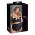 Cottelli Plus Size - rihmade ja rõngastega rinnahoidja (must) - 95D