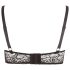 Cottelli Plus Size - rihmade ja rõngastega rinnahoidja (must) - 95E