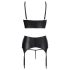 Abierta Fina - särav pitsiline pesukomplekt (must) - 85C/L